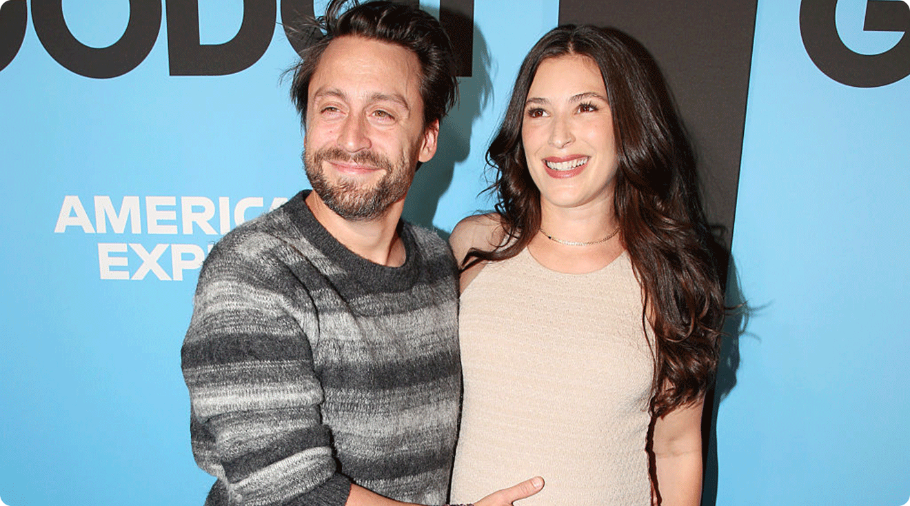 Kieran Culkin and Jazz Charton pose at the opening night of the new Jamie Lloyd production of Waiting for Godot on Broadway at The Hudson Theatre on September 28, 2025 in New York City