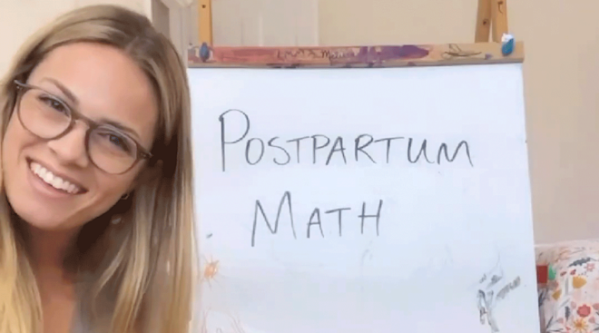 the mom therapist postpartum math reel