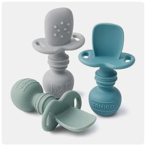 SAMiGO Silicone Baby Spoons Self Feeding 6+ Months