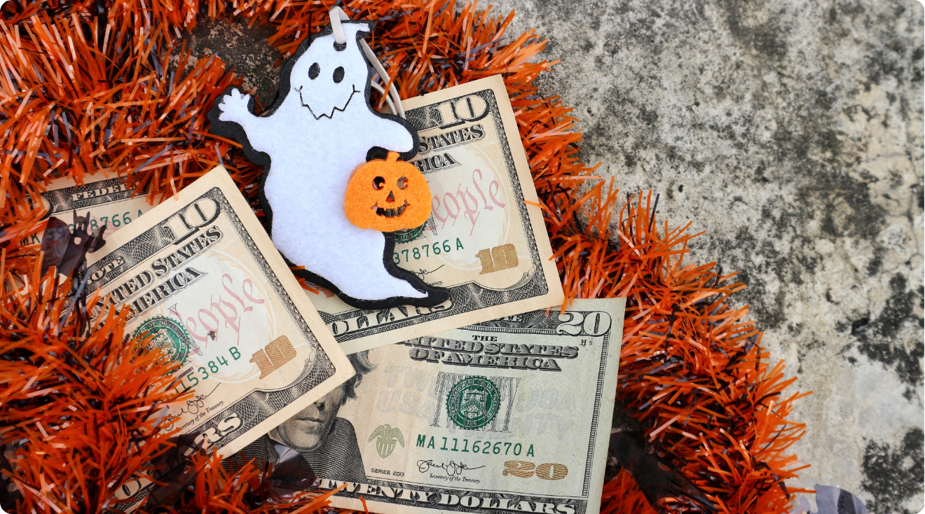 halloween decorations with cash