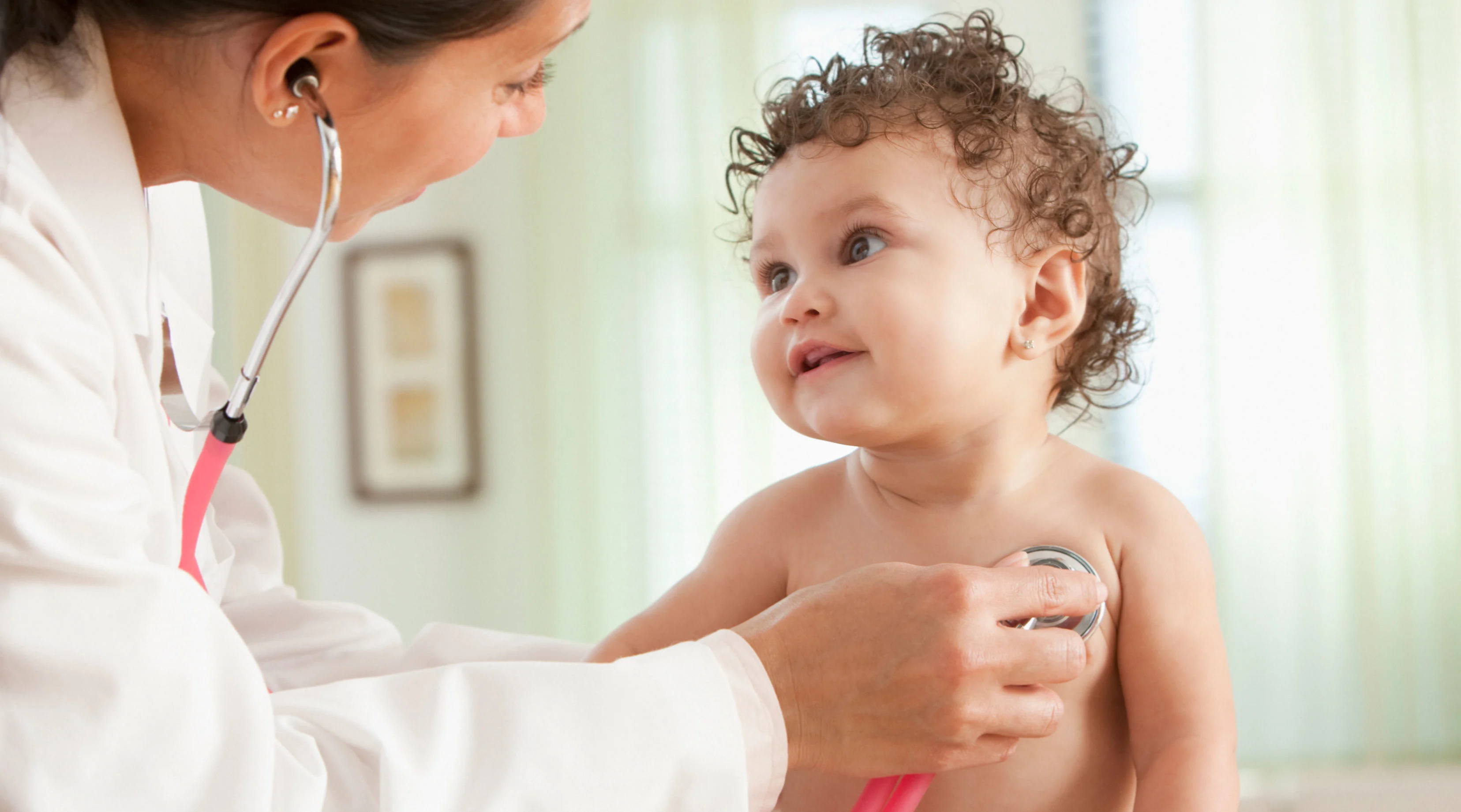 baby at doctor's office check up