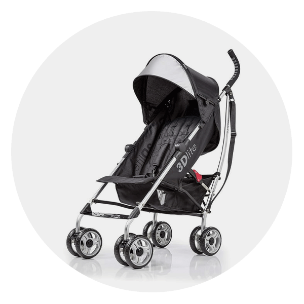 Summer Infant 3Dlite Convenience Stroller, Black Lightweight