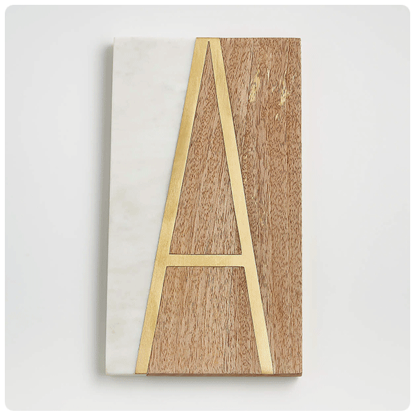 Crate & Barrel Monogrammed Serving Board