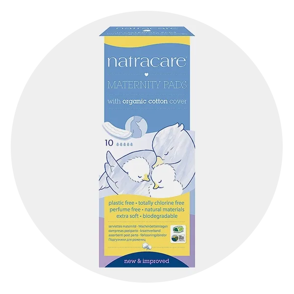 NatraCare Organic Cotton Cover Maternity Pads 10 Pads