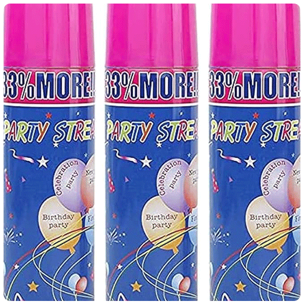 VIP Home Essentials Silly Crazy Party Streamer Spray String in a Can