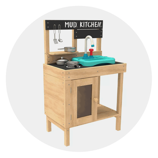 TP Toys Splash and Play Happy Chef Wooden Mud Kitchen