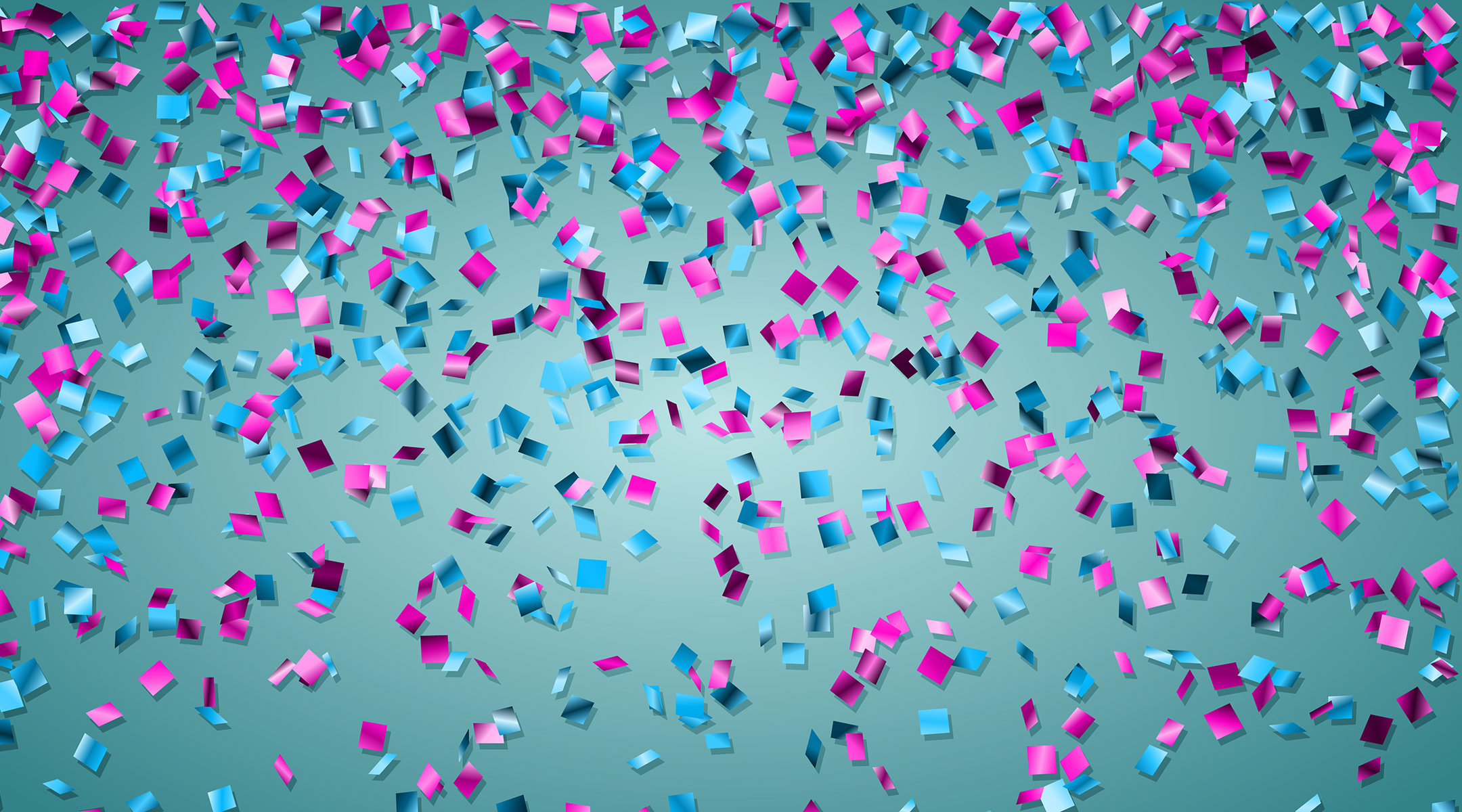 blue and pink confetti