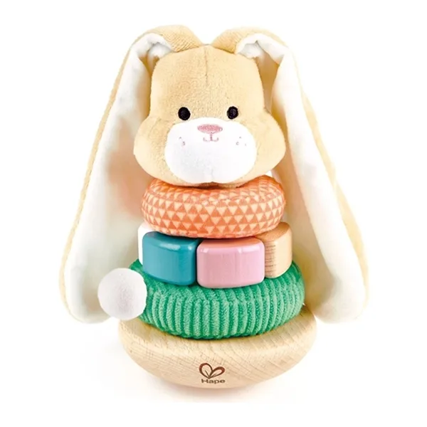 Hape Bunny Wooden Ring Stacker Baby Toy