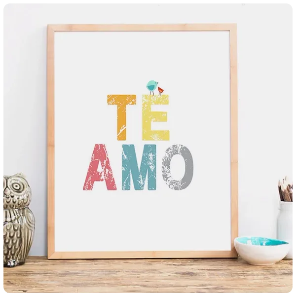  artsywallposters Te Amo Children's Wall Art