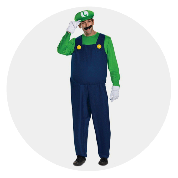 Super Mario Brothers Men's Luigi Deluxe Costume