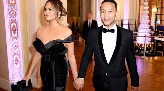 christy teigen and john legend, chrissy shuts down pregnant comment from instagram user