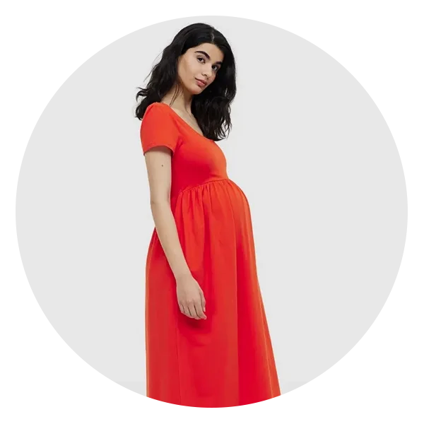 24seven Comfort Apparel Casual Maternity Maxi Dress with Sleeves