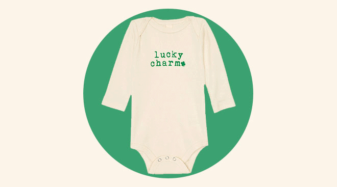 Unique Baby Girls 1st St Patricks Day Moms Lucky Charm Layette Set