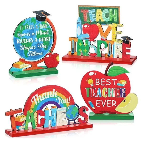 Amyhill 4 Pcs Teacher Appreciation Table Decoration