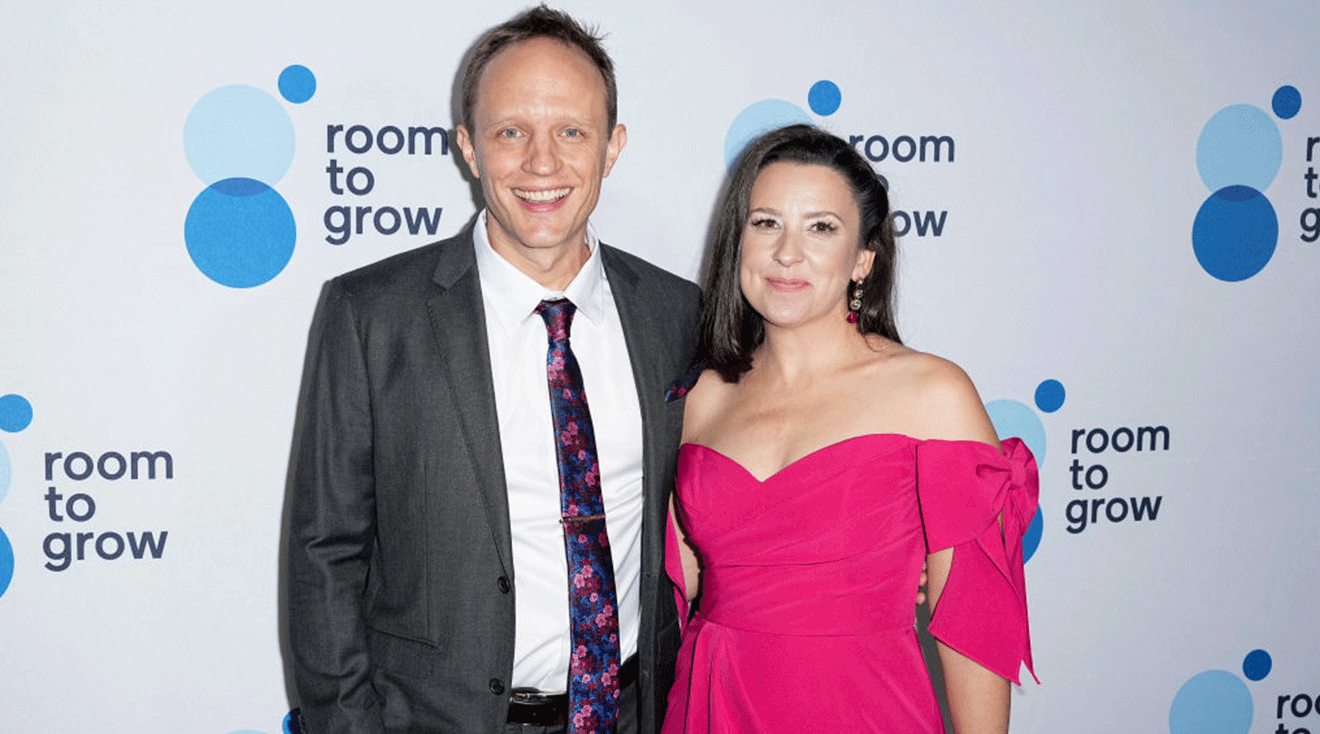 Aron Accurso and Ms. Rachel a.k.a. Rachel Griffin-Accurso at Room To Grow's 25th Anniversary Gala held at the Ziegfeld Ballroom on October 25, 2023 in New York City