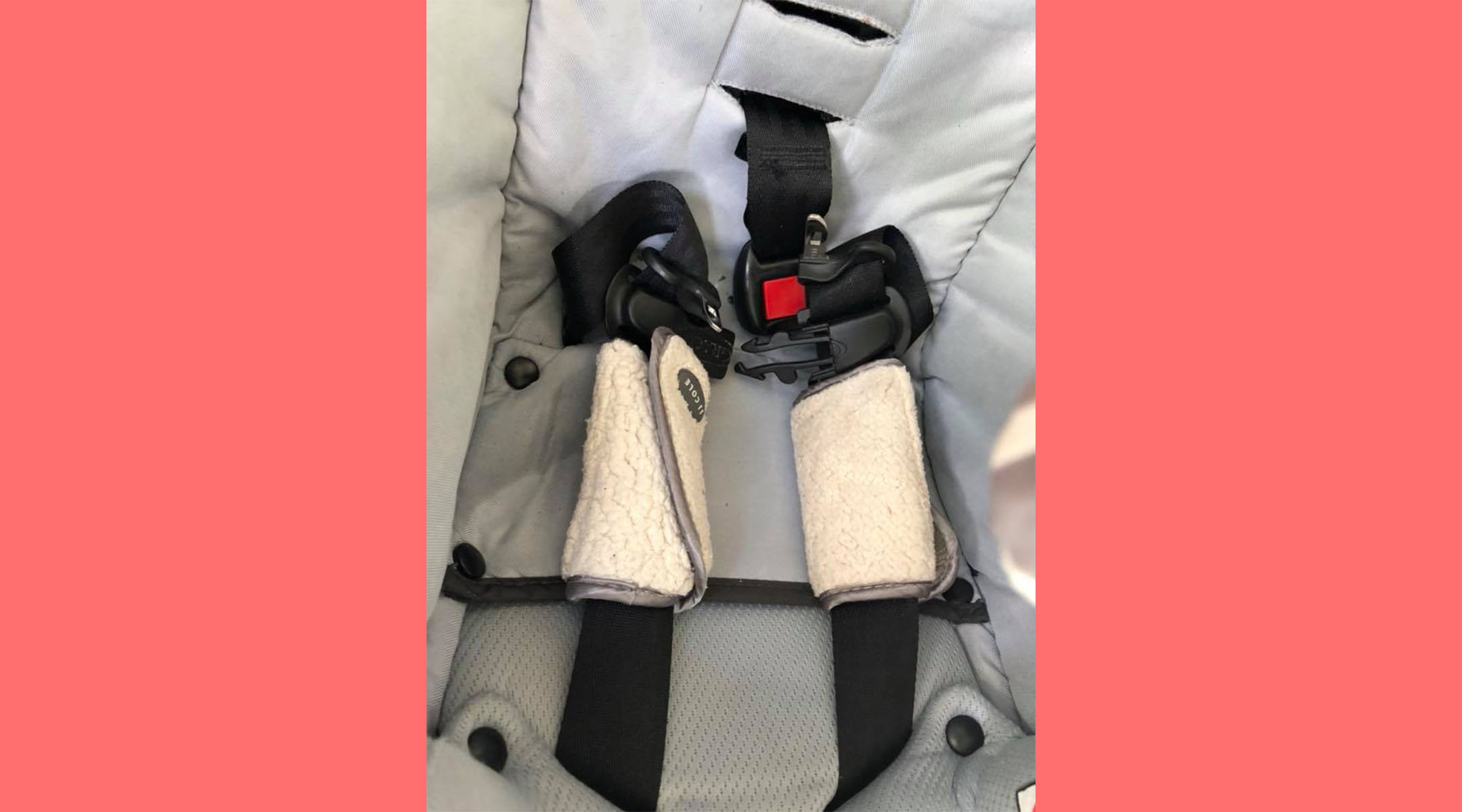 car seat straps with sheepskin liners