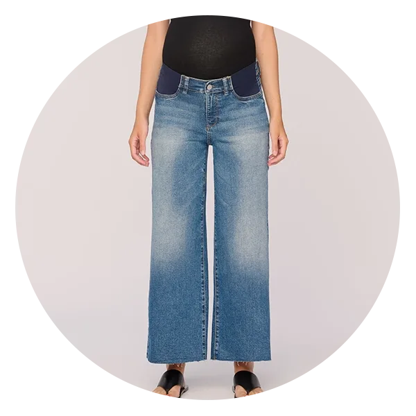 DL1961 Hepburn Wide Leg Maternity Jeans