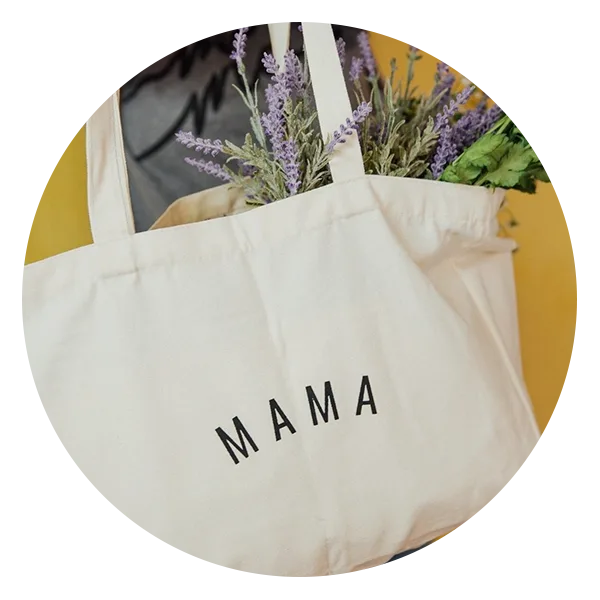 Sunflower Motherhood Mama Canvas Tote Bag
