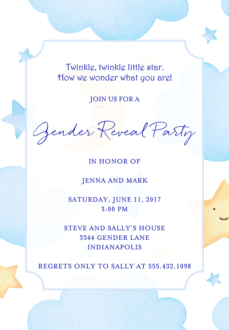 filling out baby shower invitations