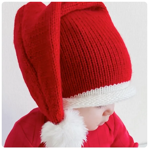 Spearmint Love Santa Baby Knit Pom Hat