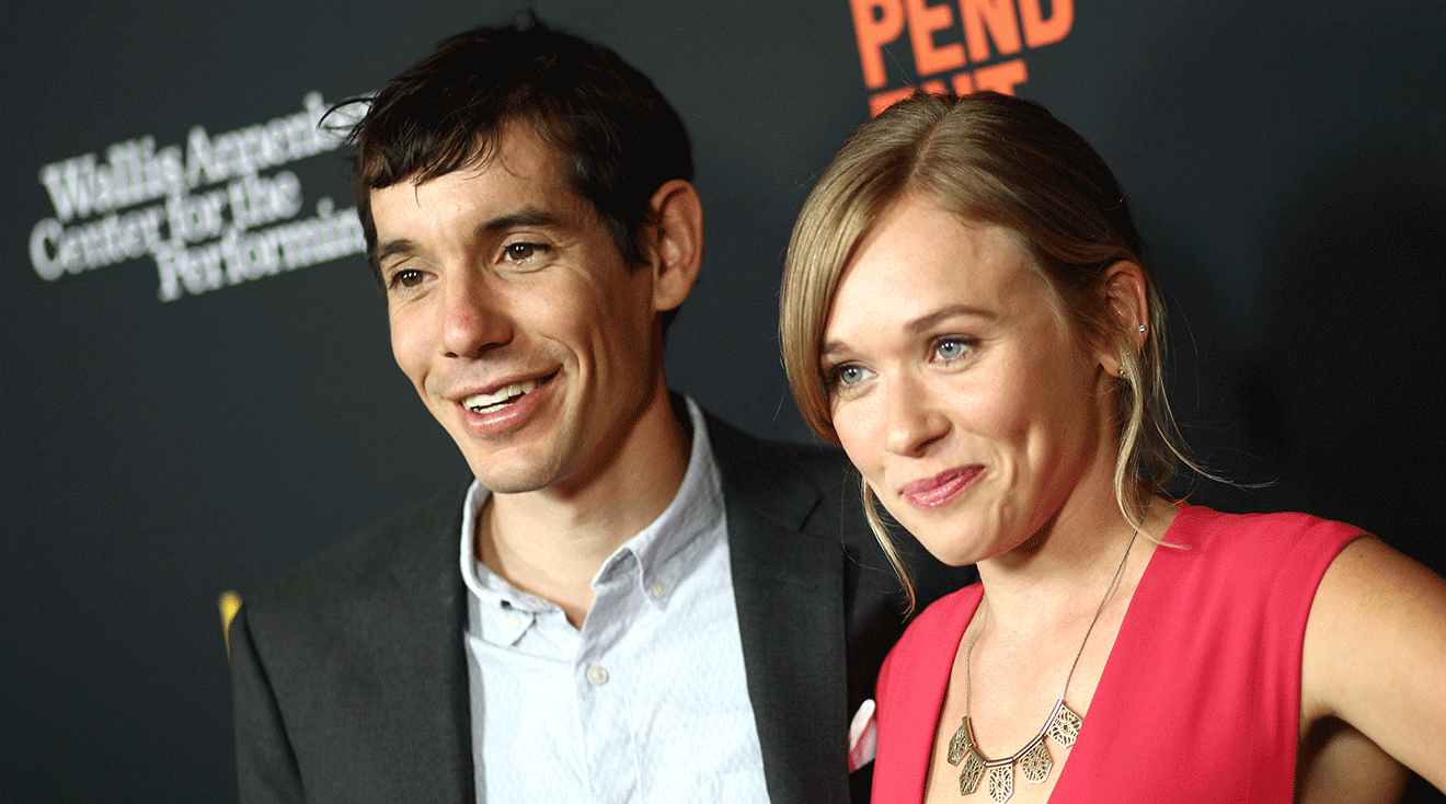Alex Honnold and Sanni McCandless attend the LA Film Festival gala screening of National Geographic Documentary Films "Free Solo" at the Wallis Annenberg Center for the Performing Arts on September 27, 2018 in Beverly Hills, California