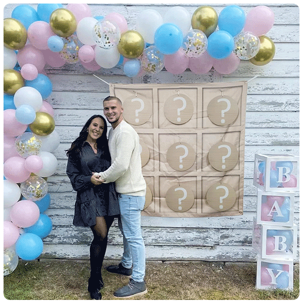 Senfaro Gender Reveal Tic Tac Toe Board Game