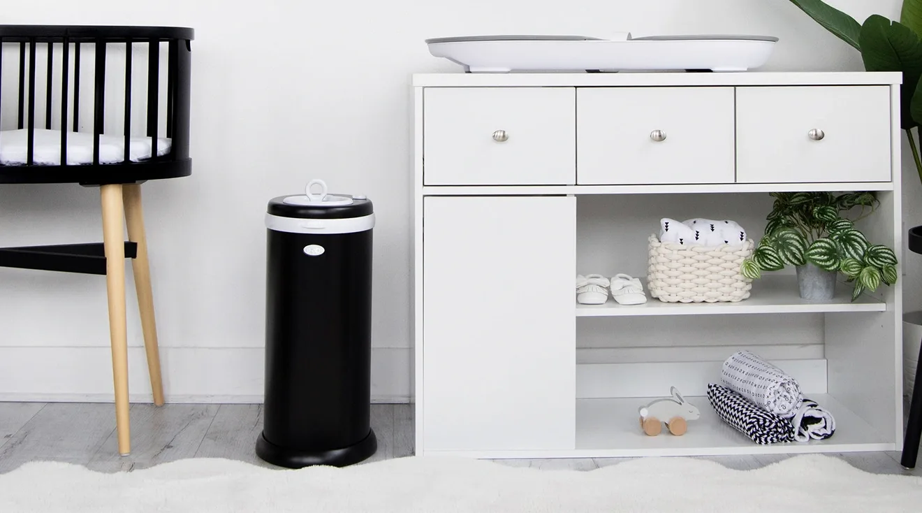 ubbi steel diaper pail; best diaper pails 2023