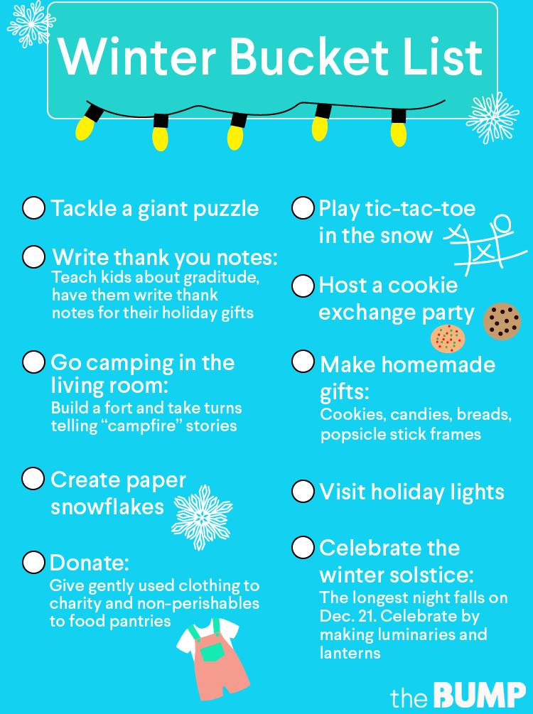 Winter Bucket List 50 Fun Winter Activities For Kids