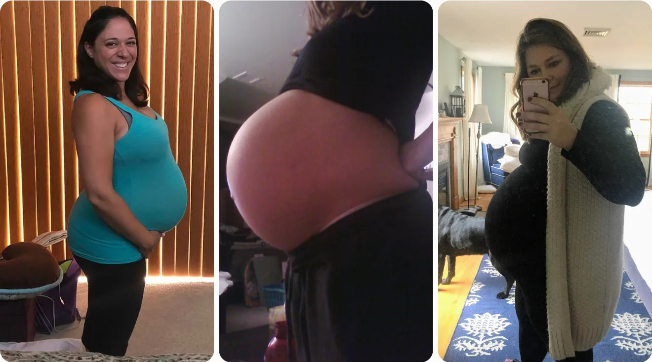 40 week pregnant belly