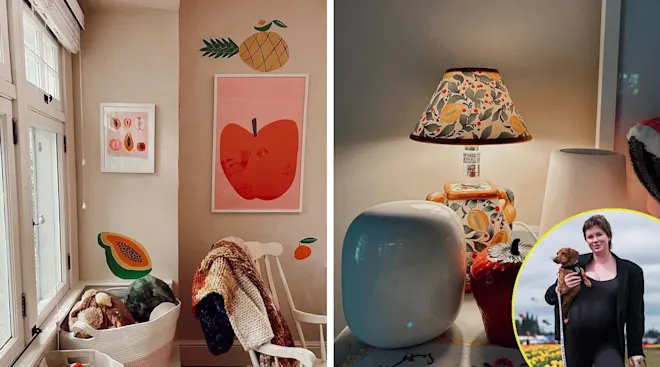 ireland baldwin's fruit themed baby nursery