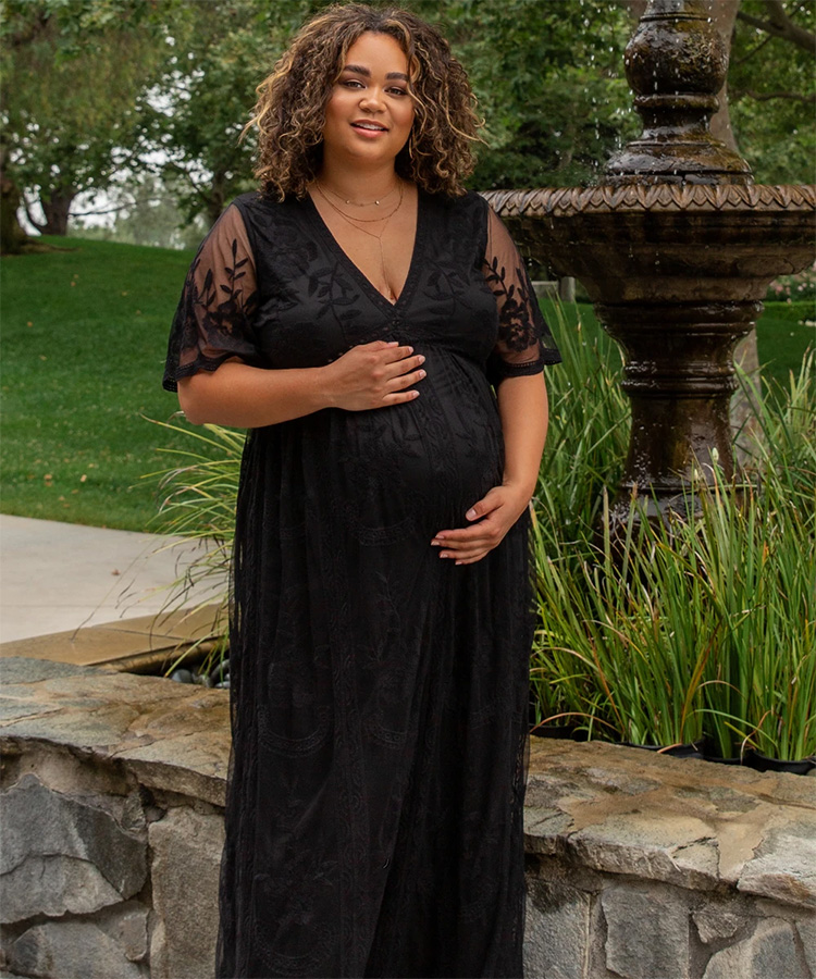 black maternity dress for photoshoot ...