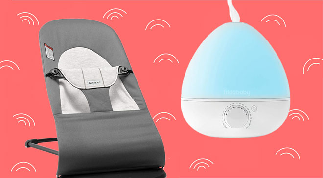 BabyBjörn bouncer and Friday baby humidifier 