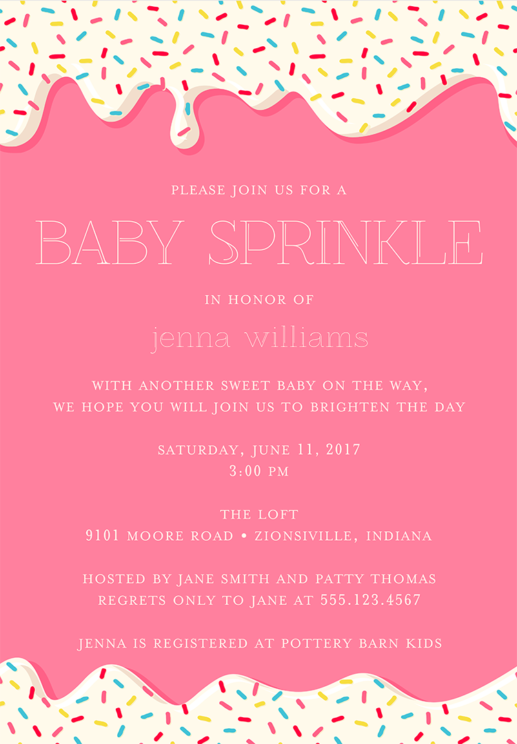 baby sprinkle invitation wording