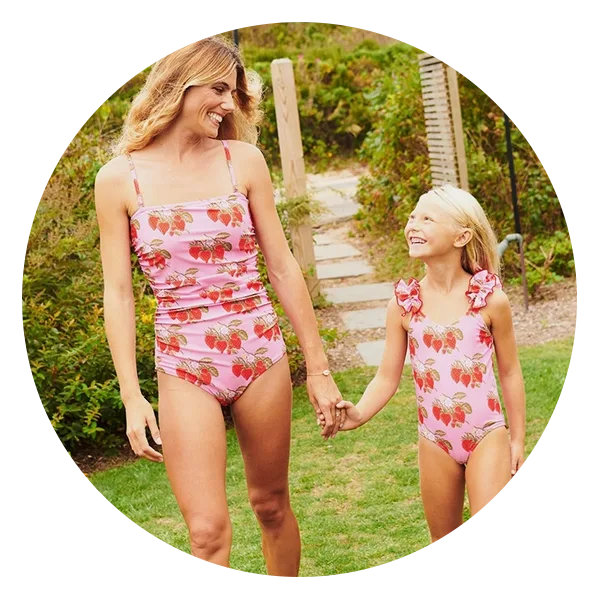 Pink Chicken Pink Wild Strawberries Swimsuits
