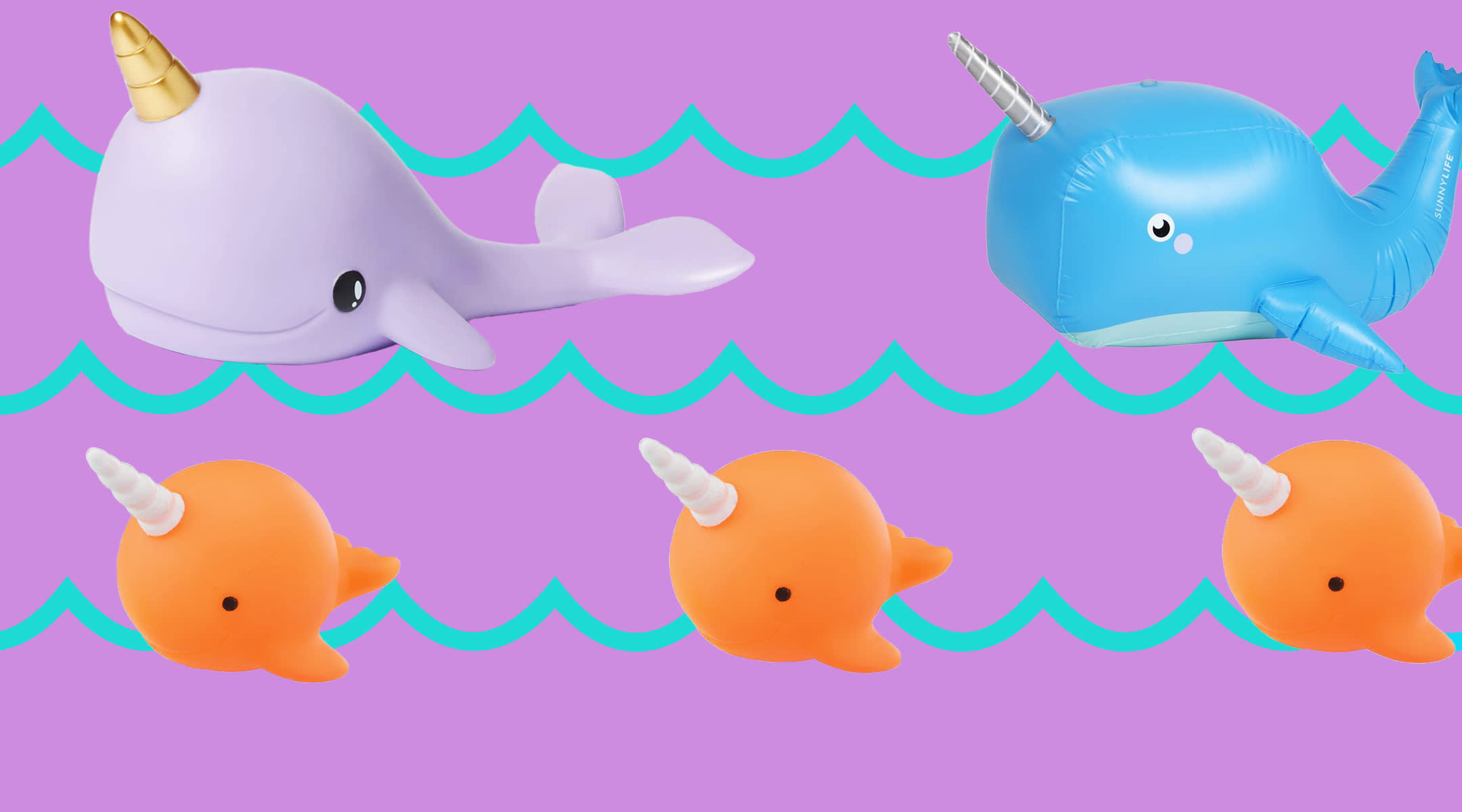 narwhal pool toy