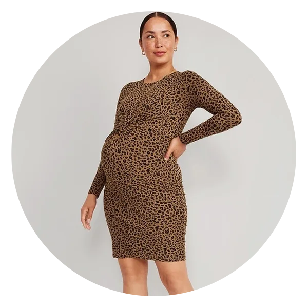 ASOS DESIGN Maternity textured twist front pleated midi dress with all over  embroidery in rust