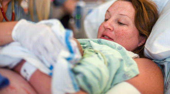 husband calls his wife badass for delivering their child via c-section