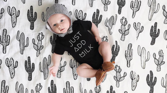 Pictures of babies in statement onesies