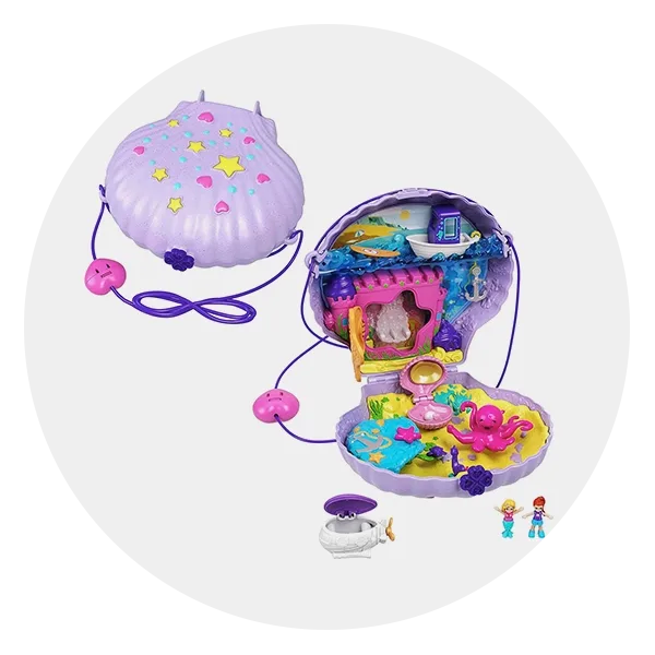 Polly Pocket Seashell Travel Toy