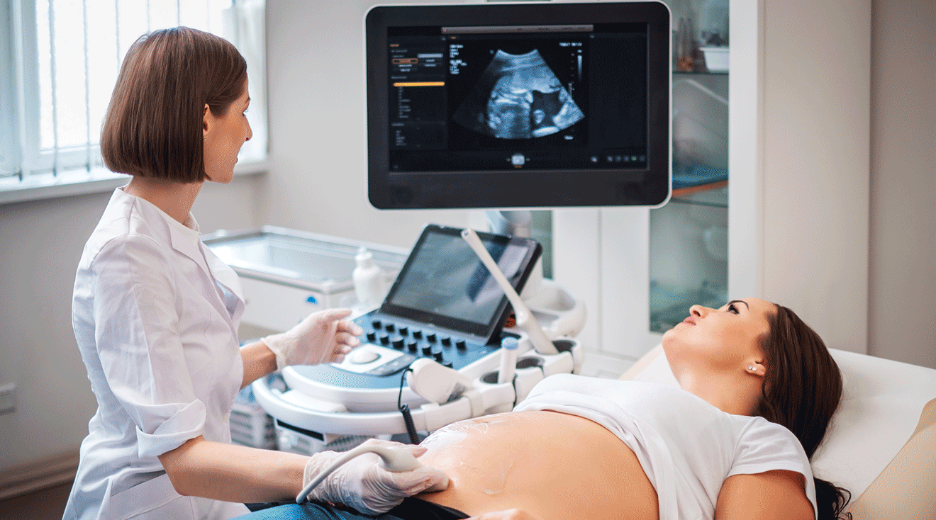 pregnant woman getting an ultrasound