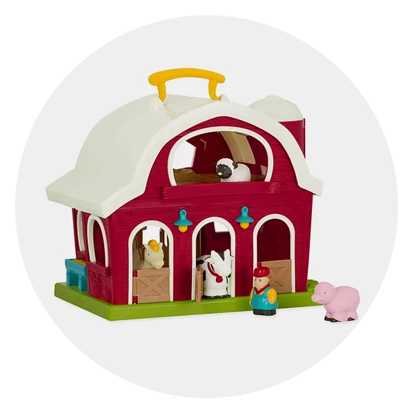 Battat Big Red Barn Animal Farm Playset for Toddlers