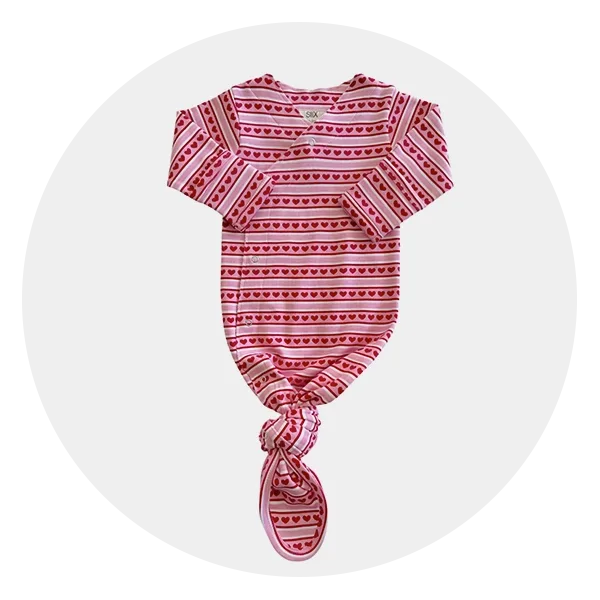 Spearmint Love Valentine Stripe Kimono Knot Gown