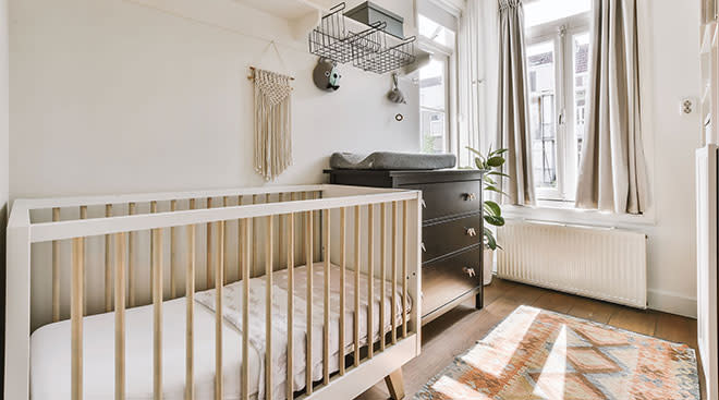 cozy baby nursery in home