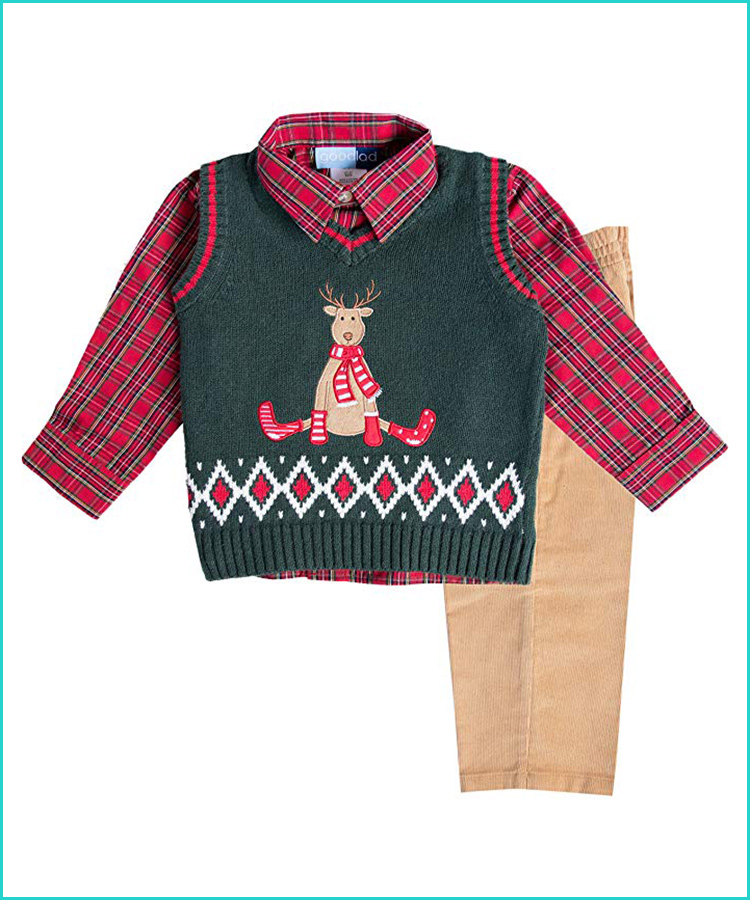 Dinosaur christmas sweater clearance vest