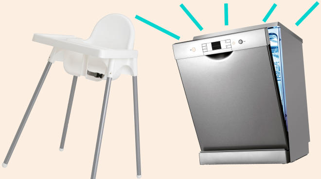 antilop ikea high chair that can be cleaned in the dishwasher