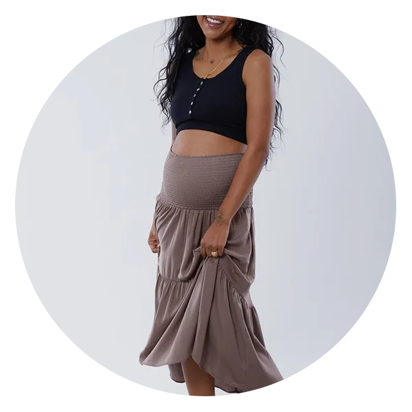 Birthing Skirt  Skirts, Delivery gown, Maternity skirt