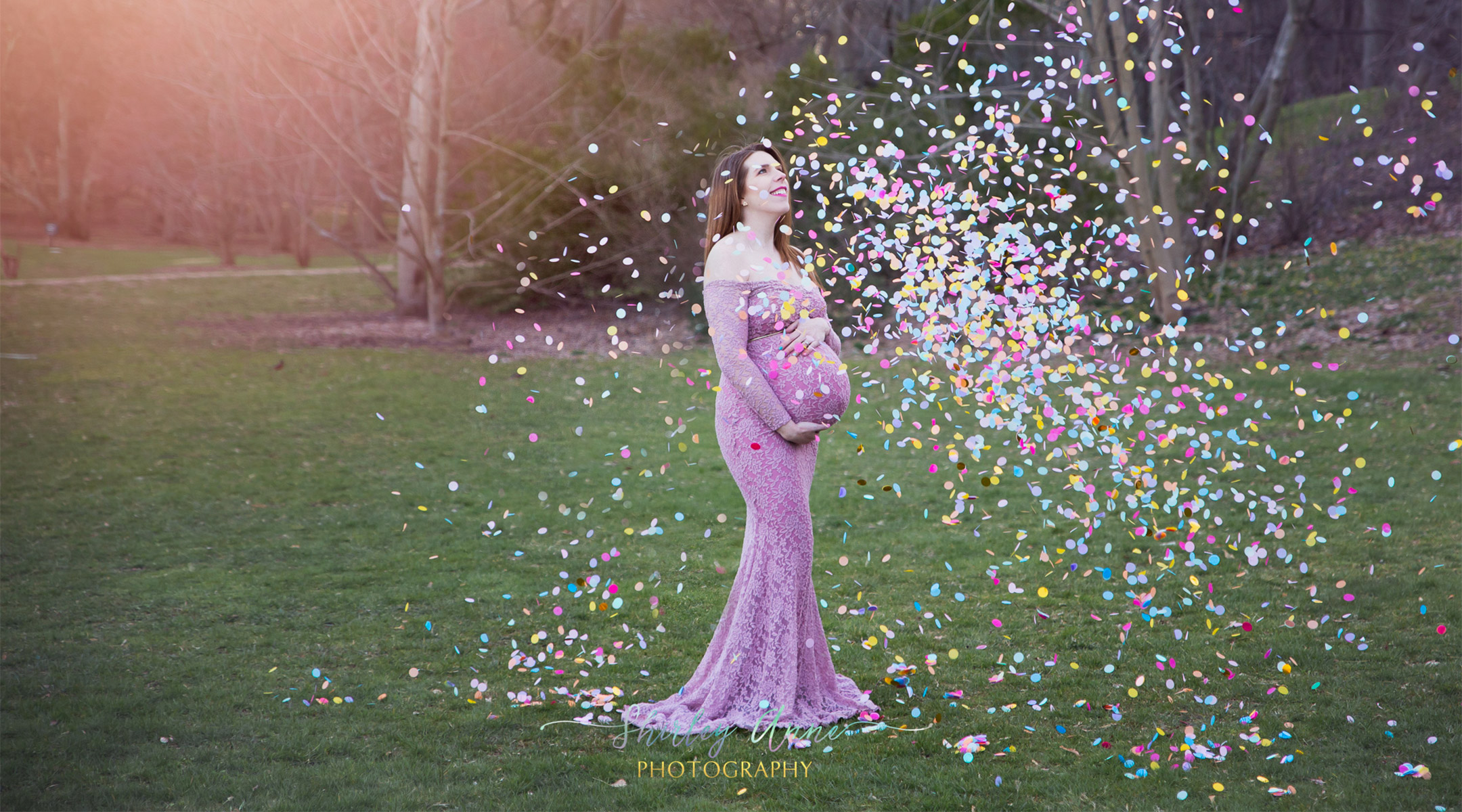 rainbow baby dress for mom