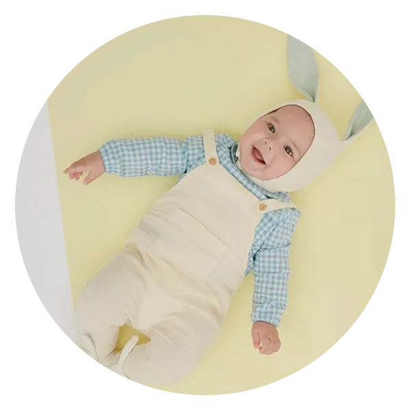 Meri Meri Peach Sparkle Bunny Baby Bonnet