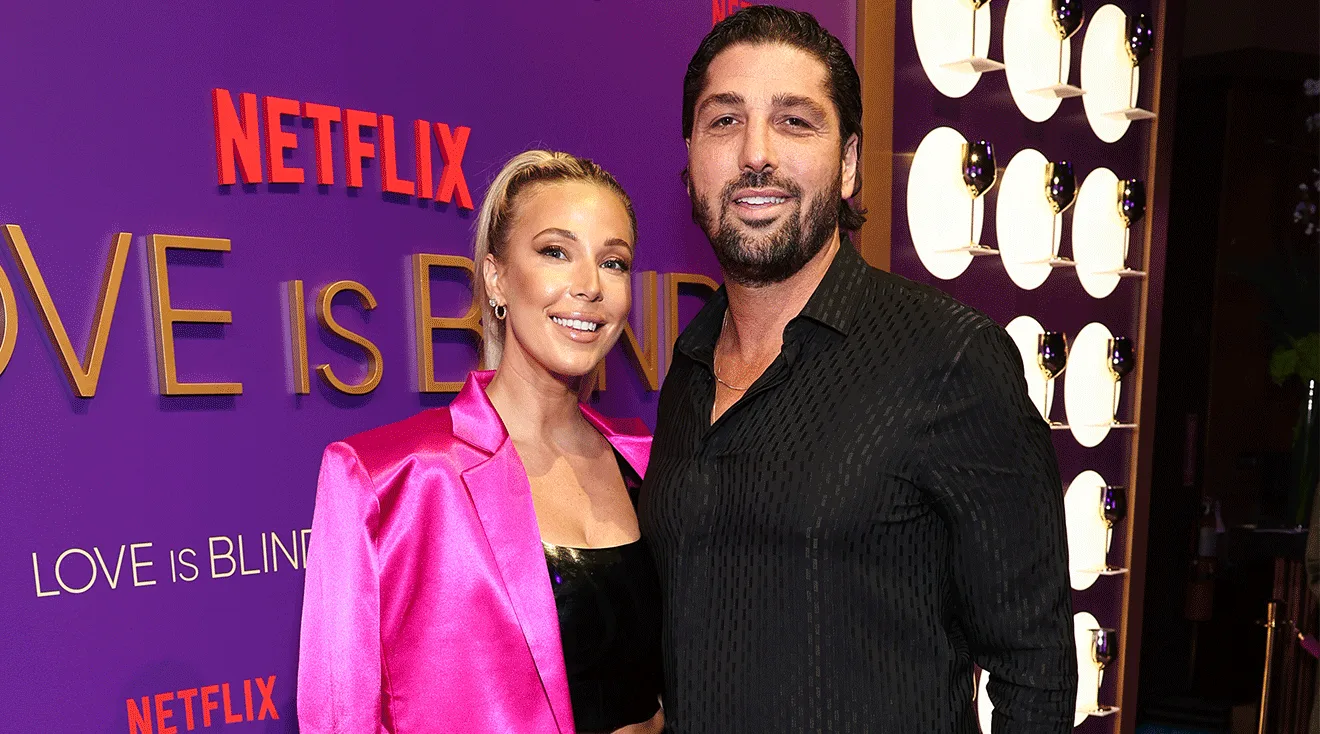 Shaina Hurley and Christos Lardakis at the VIP Watch Party and Celebration for "Love Is Blind: The Live Reunion" held at The Vermont Hollywood on April 16, 2023 in Los Angeles, California