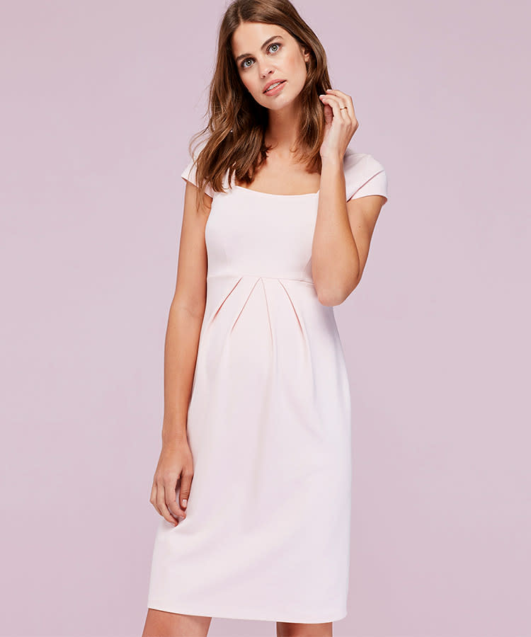Chic Maternity Wedding Guest Dresses For Every Type Of Affair 6 Isabella Oliver Blush Farah Formal Maternity Dress